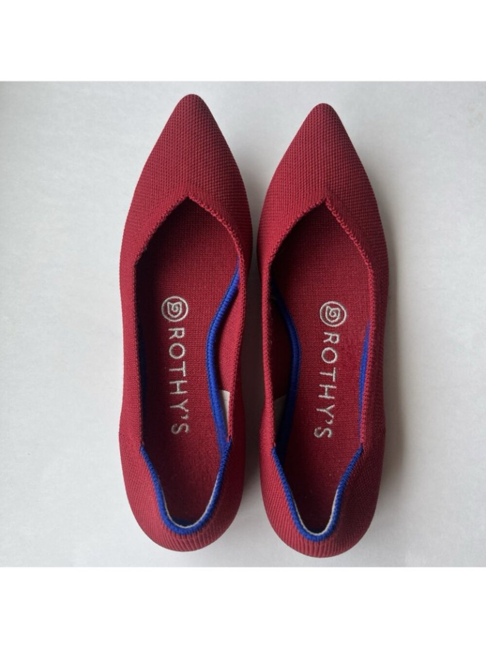 Rothy’s The Point Ballet Flats Retired Chili Red Pattern Size 6 Recycled - Picture 6 of 13